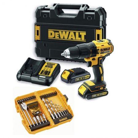 Taladro inalámbrico DeWALT, 18 V, 2 baterías LI-Ion/2,0 Ah DCD777D2K