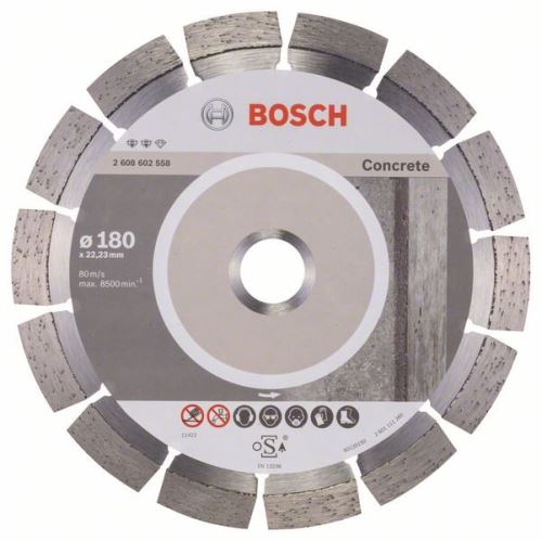 BOSCH Disco de corte de diamante Expert para hormigón 180 x 22,23 x 2,4 x 12 mm 2608602558