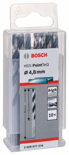 BOSCH Broca espiral HSS PointTeQ 4,8 mm 2608577164