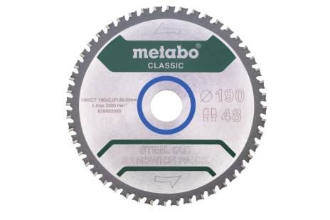 METABO Hoja de sierra Classic 190 x 30 mm, 48 dientes 628682000