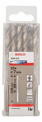 BOSCH Brocas para metal HSS-Co, DIN 338 7 x 69 x 109 mm (10 uds) 2608585892