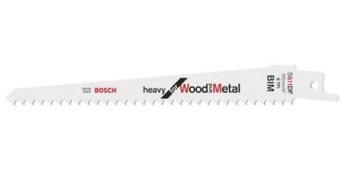 BOSCH Hoja de sierra para sierra trasera S 611 DF Heavy para madera y metal (5 uds) 2608656258