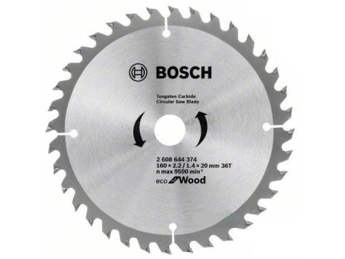 BOSCH Hoja de sierra Eco para Madera 160x2,2/1,4x20 36T 2608644374