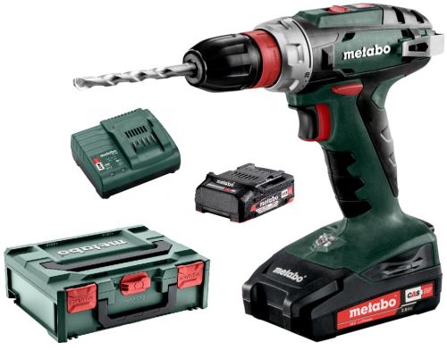 Taladro inalámbrico METABO BS 18 Quick 2x2,0 Li-Power, SC60 602217500