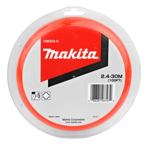 Cuerda MAKITA nylon 2,4 mm, naranja, 30 m, especial para máquinas de batería E-01806