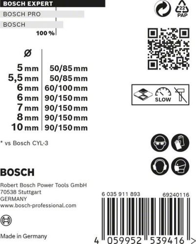 BOSCH EXPERT CYL-9 MultiConstrucción 5/5.5/6/6/7/8/10 (7 piezas) 2608900648