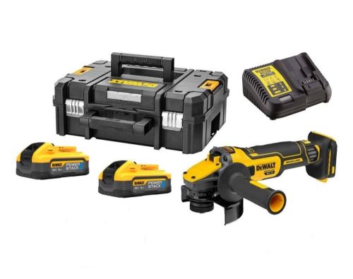 Amoladora angular DEWALT 2-18V-5AH, batería Powerstack 125 mm DCG409H2T