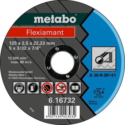 METABO Disco de corte - acero - 125 x 2,5 x 22,2 mm 616732000