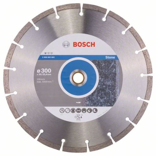 BOSCH Disco de corte Diamante Estándar para Piedra 300 x 20/25.40 x 3.1 x 10 mm 2608602602