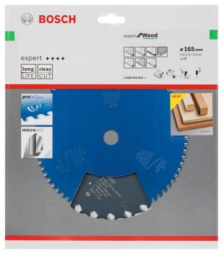 BOSCH Hoja de sierra Expert para Madera 165 x 20 x 2,6 mm, 24 2608644022