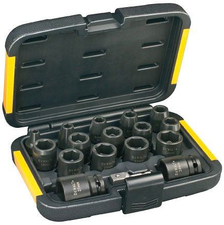 Juego de cabezales para llave de impacto DeWALT (17 piezas) DT7506