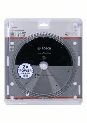 BOSCH Hoja de sierra para sierras inalámbricas; Estándar para Aluminio 254x30x2.4/1.8x68T 2608837780