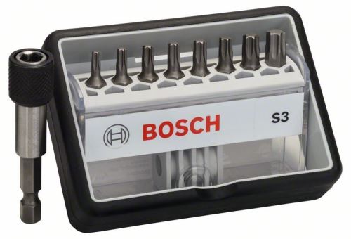 BOSCH Juego de puntas de destornillador (8+1) Robust Line, S Extra-Hart 25 mm, juego de (8+1) piezas 2607002560