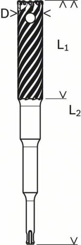 BOSCH Cortadora de varillas de cuatro filos, SDS-plus-9 18 x 120 x 300 mm 2608586995