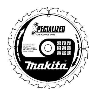 Hoja de sierra para madera MAKITA SPECIALIZED 160x2,2x20 mm 28 dientes para sierras de inmersión B-09260