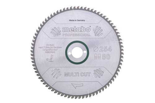 METABO Hoja de sierra "MULTI CUT - PROFESSIONAL", 220 x 30 mm, 80 dientes, 10° 628084000