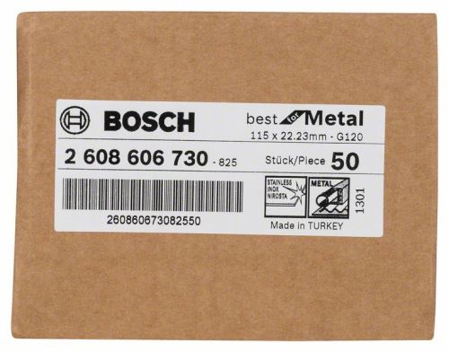 Muela abrasiva de fibra BOSCH R574, Best for Metal D = 115 mm; GRAMO = 120 2608606730