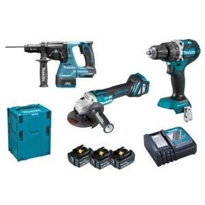 MAKITA Batería DHP484+DGA513+DHR243 Li-ion LXT 18V/5.0Ah DLX3119TJ