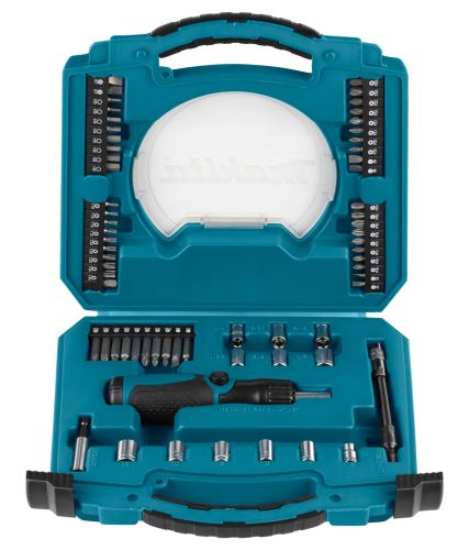 Juego de puntas MAKITA y destornilladores de 1/4", 65 piezas D-42020