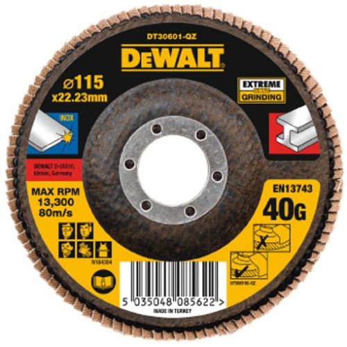 DeWALT Disco abrasivo extremo para metal plano 125 x 22,2 mm 40G DT30602