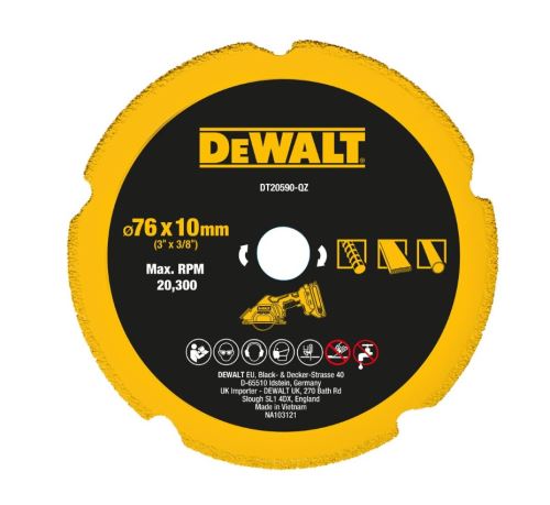 Disco multimaterial DeWALT Diamond, 75 mm DT20590