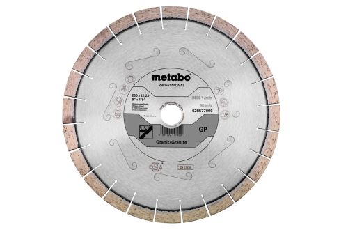 METABO Disco de corte de diamante Dia-TS230x22,23 mm - GP, Granito, Profesional 628577000