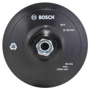 BOSCH Plato lijador de goma para amoladora angular, velcro, 125 mm D = 125 mm 2609256272