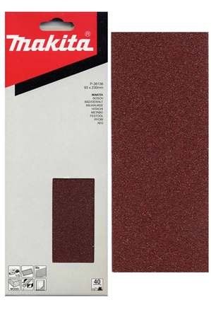 Papel de lija MAKITA 93x228 mm K120, 10 piezas P-36158