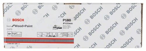 BOSCH Papel de lija C470, (50 uds) 115 x 230 mm, 180 2608607936