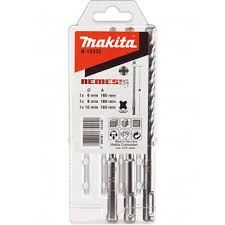 Juego de brocas MAKITA SDS-Plus de cuatro filos Nemesis II 6;8;10x100/165 mm, 3 piezas B-59075