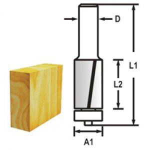 MAKITA Fresa ranuradora 2 filos vástago 6 mm, 12,7x26x69 mm D-47715