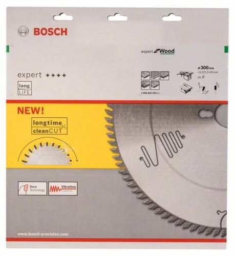 BOSCH Hoja de sierra Expert para madera 300 x 30 x 3,2 mm, 26 2608642503