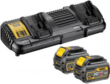 Cargador DeWALT Flexvolt + 2x batería Flexvolt 54 V DCB132T2