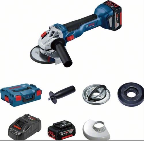 BOSCH Amoladora angular inalámbrica 125mm 18V 2x5.0Ah GWS 18V-10 Professional 06019J4004