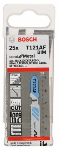 BOSCH Hoja de sierra para sierra alternativa T 121 AF Speed for Metal (3 uds) 2608636698