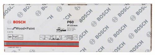 BOSCH Papel de lija C470 (50 uds) 115 x 230 mm, 60 2608607932