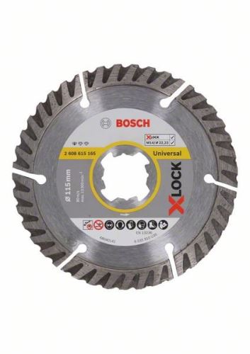 BOSCH X-LOCK Disco de corte de diamante Estándar para Universal, 115 x 22,23 x 2 x 10 mm 2608615165