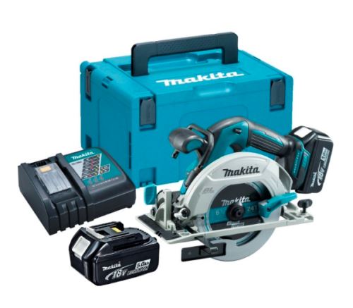 Sierra circular inalámbrica Makita Aku Li-ion LXT 18V/5.0Ah, Makpac DHS680RTJ