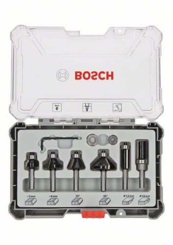 BOSCH Juego de cortadores con husillo de 6 mm Trim&Edging, 6 piezas 2607017468