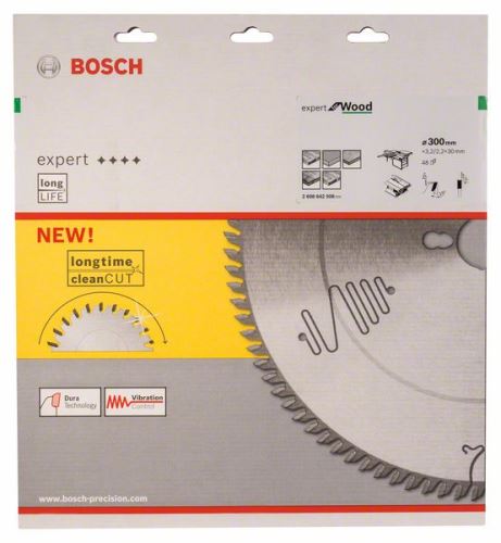 BOSCH Hoja de sierra Expert para madera 300 x 30 x 3,2 mm, 48 2608642508