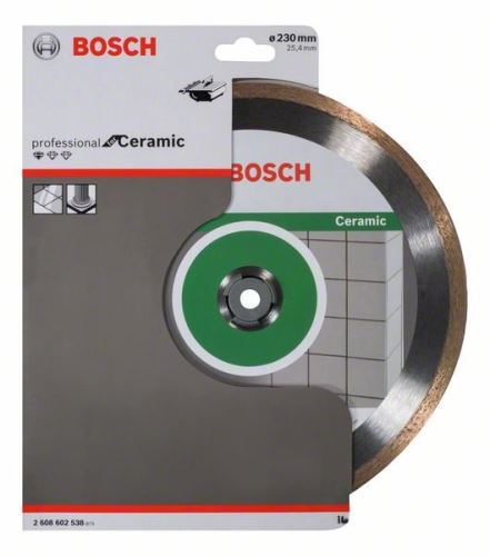 BOSCH Disco de corte de diamante Estándar para Cerámica 230 x 25,40 x 1,6 x 7 mm 2608602538