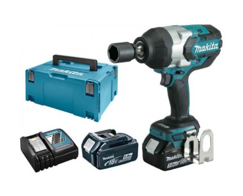 Makita Atornillador de impacto inalámbrico 3/4" Li-ion LXT 18V/5.0Ah DTW1001RTJ