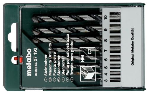 METABO Juego de brocas para piedra HW (8 piezas) 627193000