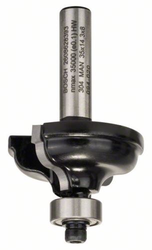 BOSCH Fresa de perfil A 8 mm, R1 4,8 mm, B 11 mm, L 14,3 mm, G 57 mm 2608628393