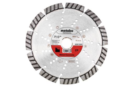 METABO Disco de corte diamantado Dia-TS 180x22,23mm - CP, Hormigón, Profesional 628573000