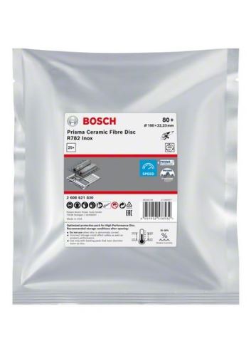 BOSCH EXPERT PRISMA disco de fibra R782,180,P80,25uds 2608621830