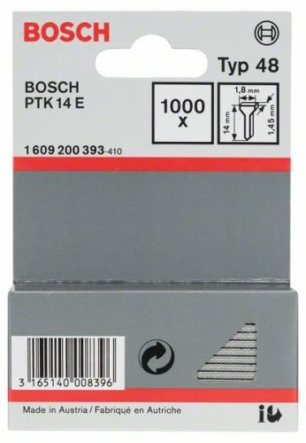 Clavos BOSCH tipo 48 1,8 x 1,45 x 14 mm (1000 uds) 1609200393