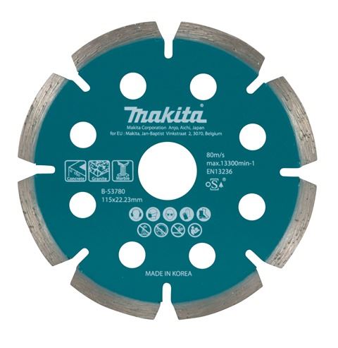 Disco de corte de diamante MAKITA 115x1,6x22,23 mm para amoladoras angulares inalámbricas B-53780