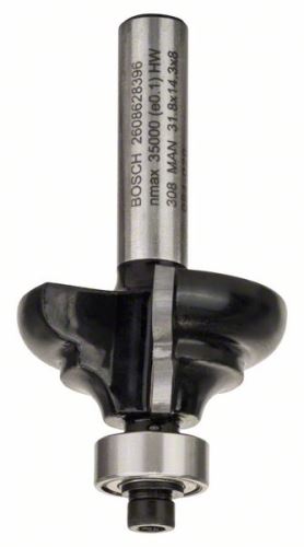 BOSCH Fresa de perfil C 8 mm, R1 4,8 mm, B 9,5 mm, L 14 mm, G 57 mm 2608628396