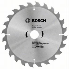 BOSCH Hoja de sierra Eco para Madera 230x2,8/1,8x30 24T 2608644381